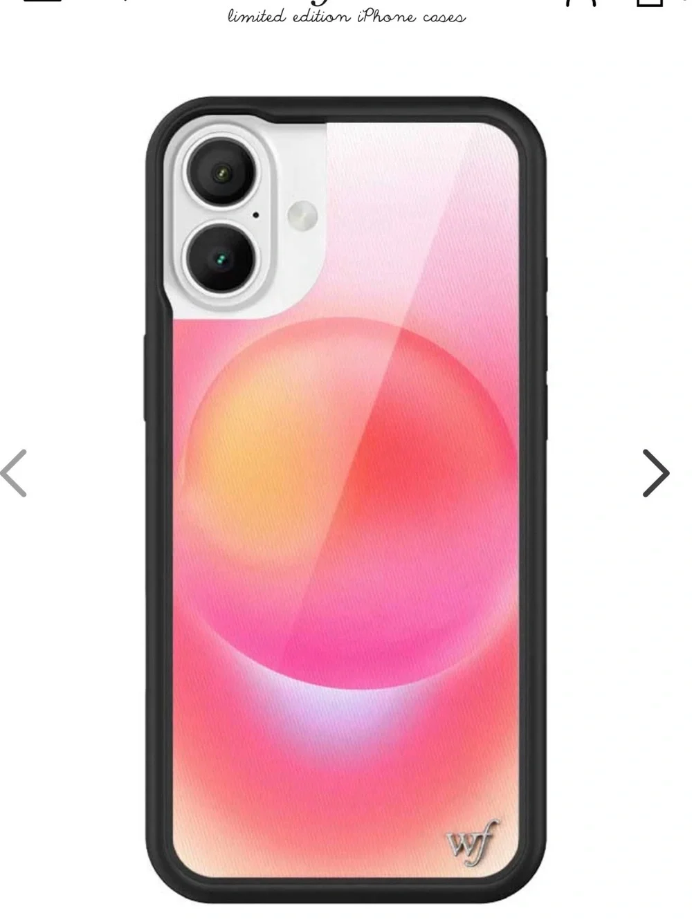 Wildflower Pink and Coral Gradient iPhone 15 Case with Black Bumper